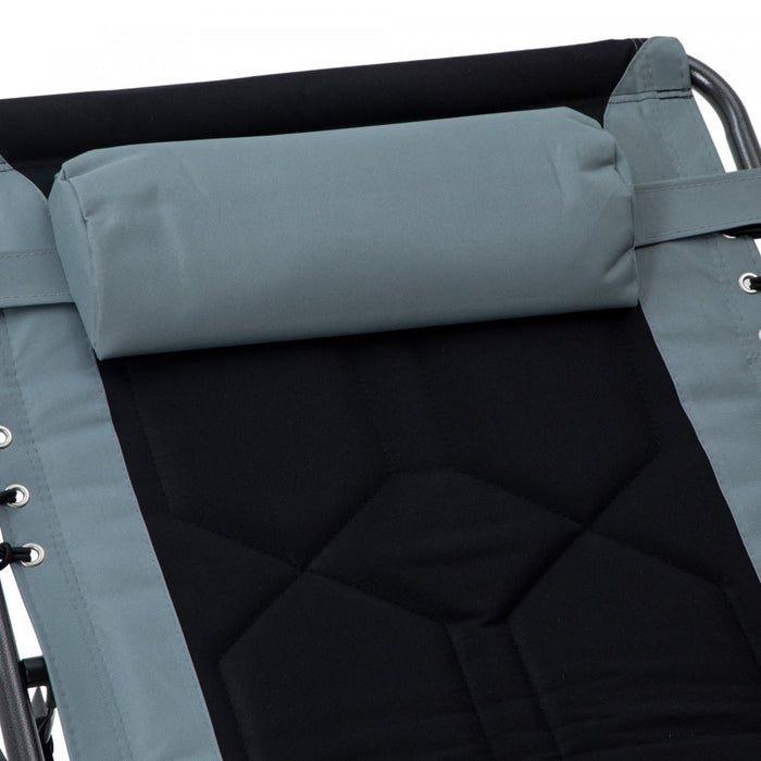 Chaise Longue Pliante Outsunny, Fauteuil De Bronzage Inclinable