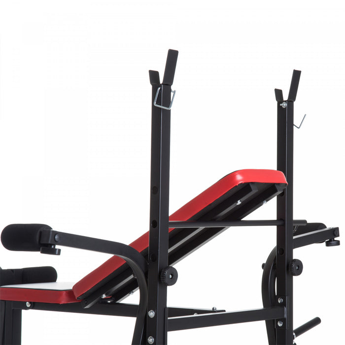 Soozier Banc De Musculation Reglable Avec Support D'halteres
