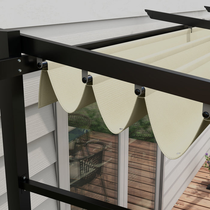 Outsunny - Pergola Metallique Avec Toit Coulissant - Auvent De Pergola