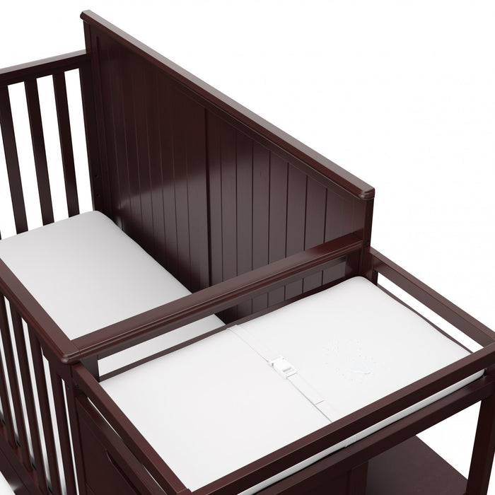 Graco Hadley Lit de bebe convertible 5-en-1 avec table a langer et tiroir - Espresso