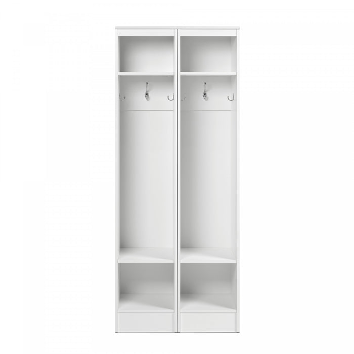 Portemanteau Etroit A 2 Tablettes – Blanc (ensemble De 2)