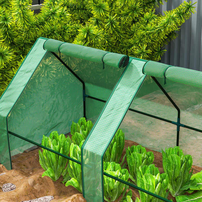 Outsunny Serre Portative 12' X 3' X 3', Serre Tunnel, Vert