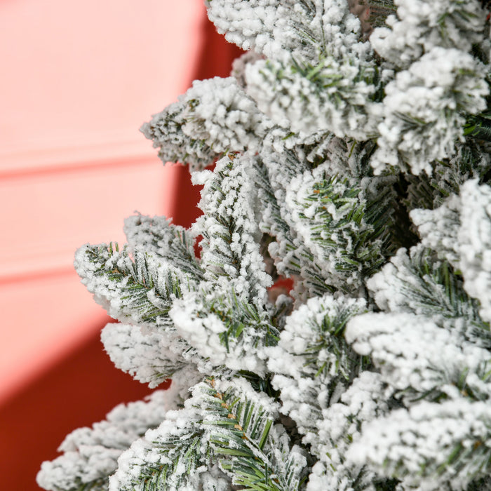 Homcom Sapin De Noel Artificiel Floque Avec Branches Realistes