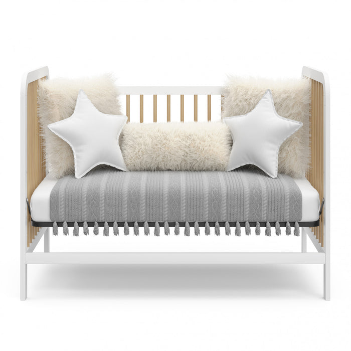 Storkcraft Pasadena Lit de bebe convertible 3-en-1 - Blanc avec bois clair
