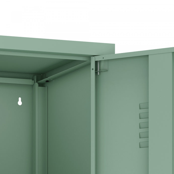 Armoire de rangement moderne Naomi 15\" en metal, vert sauge