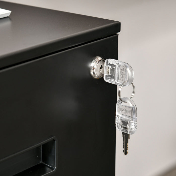 Vinsetto Classeur Vertical Classeur Verrouillable Pour Le Bureau