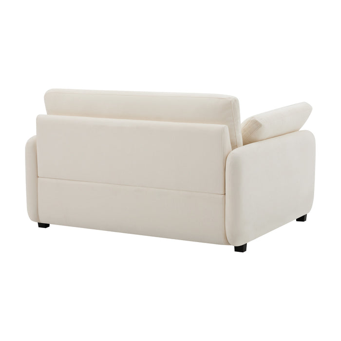 Fauteuil d’appoint surdimensionne Olivia avec coussins, blanc
