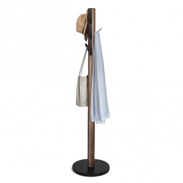 Portemanteau moderne Flapper de Umbra en bois - noir et noyer
