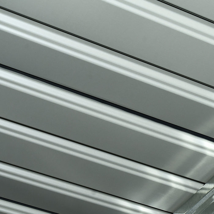 Outsunny Abri De Jardin En Metal 9' X 4' Avec Porte Coulissante