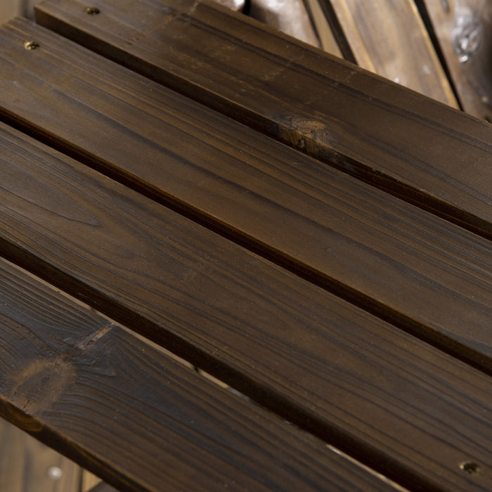 Outsunny Banc De Patio Rustique Avec Balancoire Pour Porche En A A 2 Places En Bois Avec Table