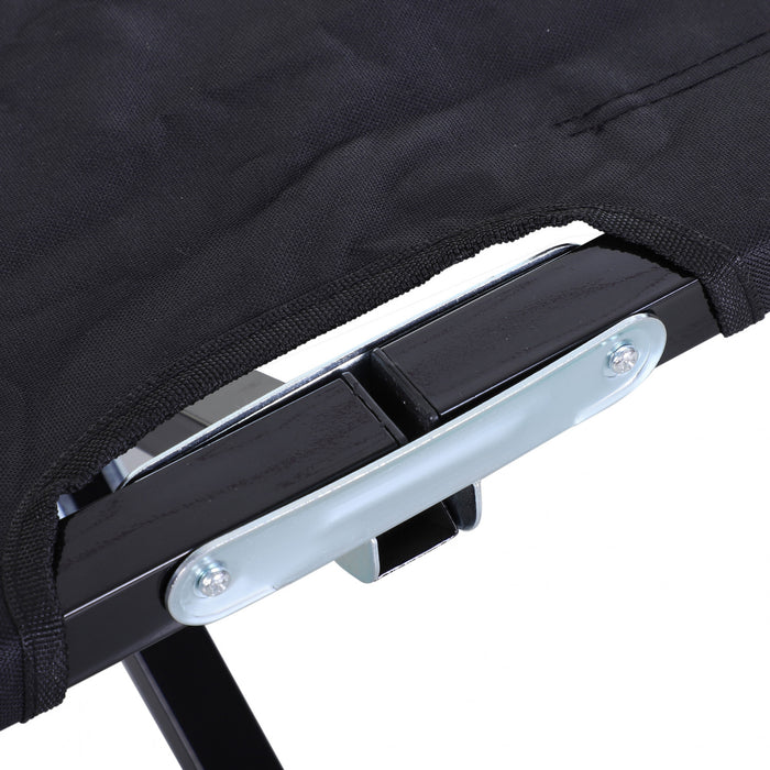 Outsunny Lit De Camping Pliant Pour Deux Personnes De 76 Po Avec Sac De Transport, Noir