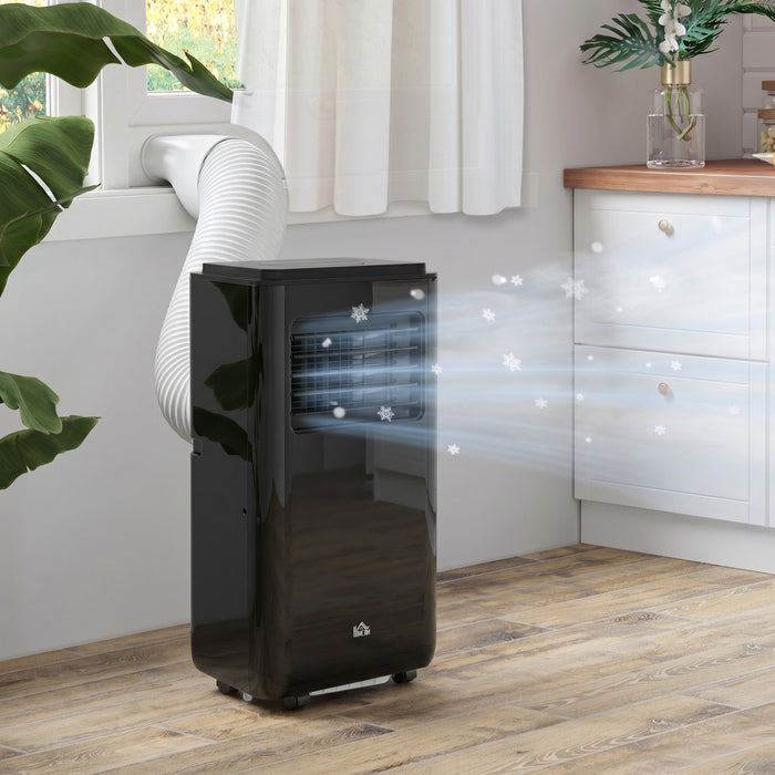 HOMCOM Climatiseur Portable 10 000 BTU pour Pieces de 41 m², Minuterie, Noir