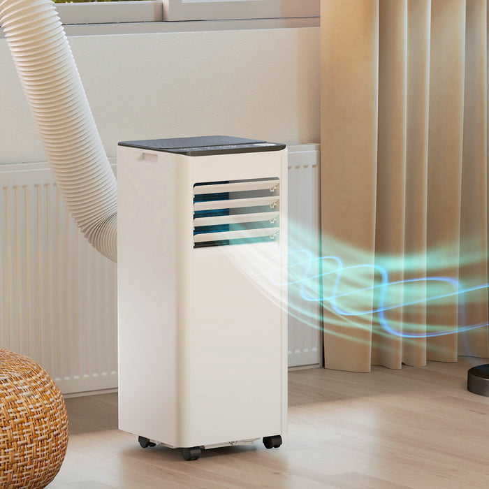 HOMCOM Climatiseur Mobile 10 000 BTU, Unite avec Deshumidificateur et Ventilateur