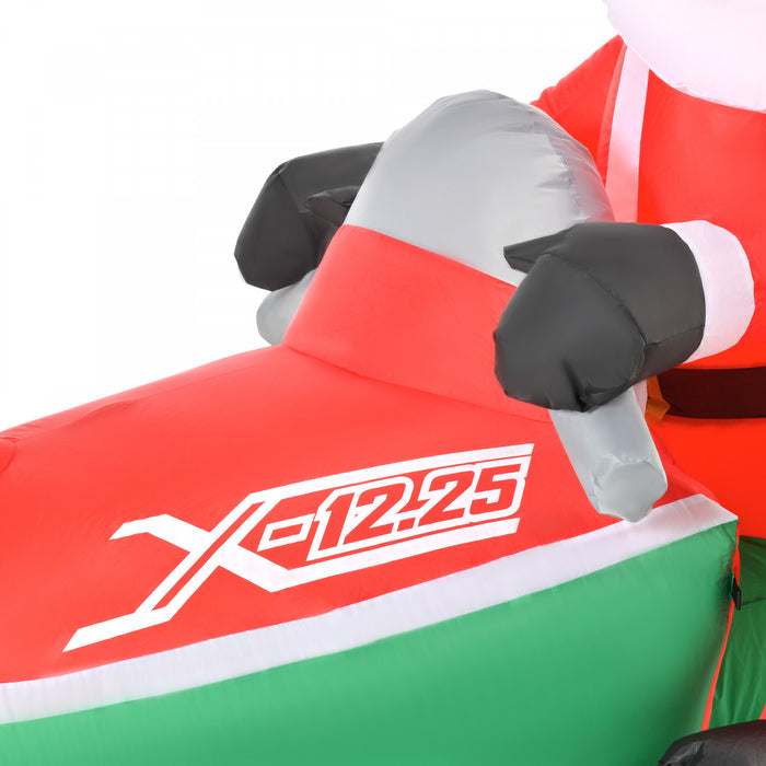 Homcom Decoration De Pere Noel Rouge