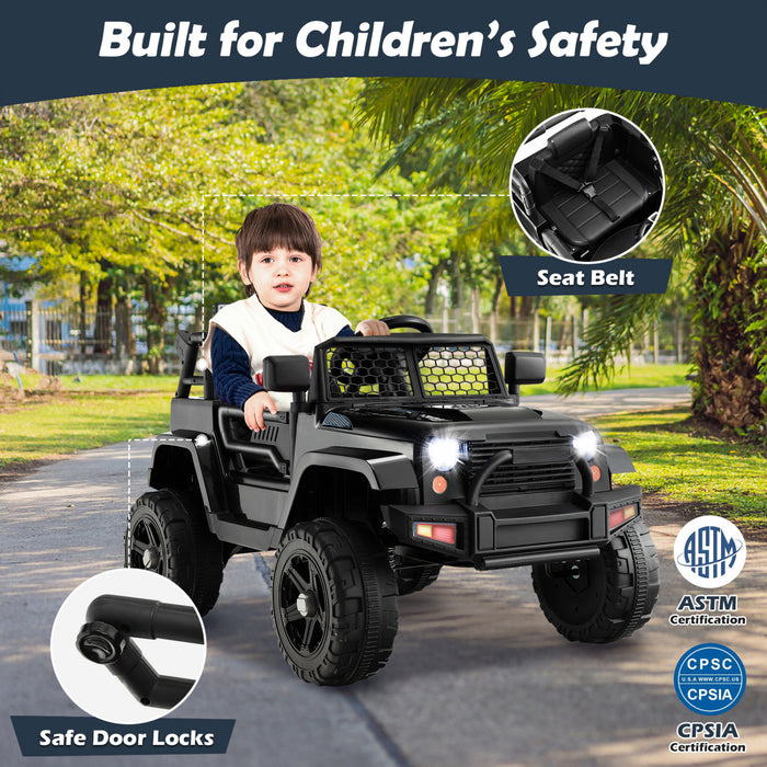 Costway Voiture Electrique 12 V Pour Enfants Costway, Alimente Par Batterie Avec Telecommande, Vehicule Jouet A 4 Roues Pour Garcons Et Filles