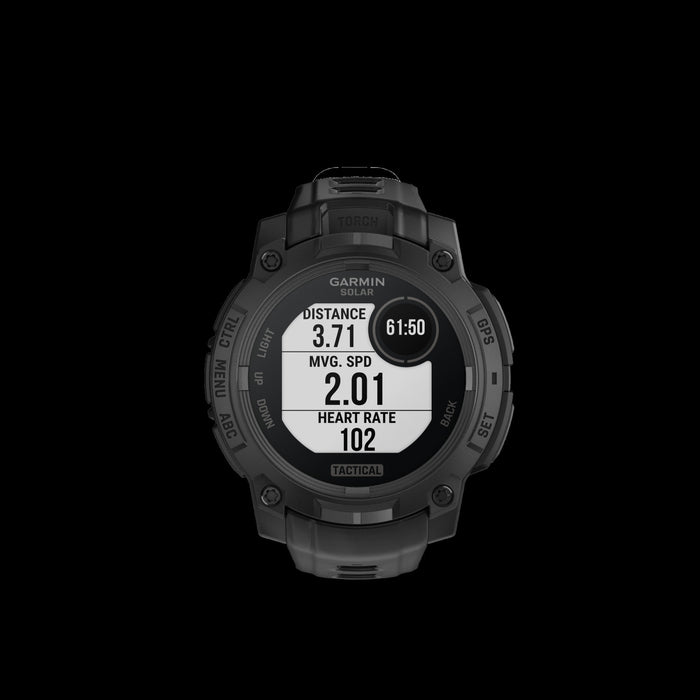 Garmin Instinct 3 45mm - Solar Tactical, Black, Gps, Led Flashlight, Mil-std-810, 40d Battery