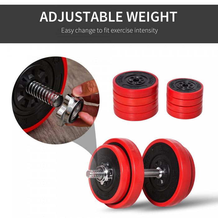 Soozier 44lbs Haltere Barre ajustable ergonomique Set Gym Maison