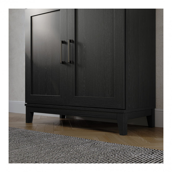 Modulr Armoire D’appoint A 1 Tablette Reglable – Chene Noir