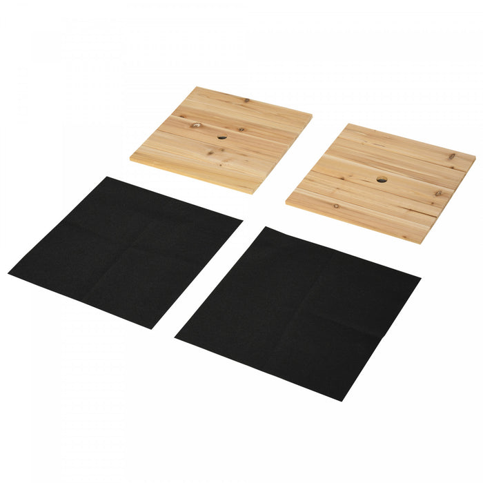 Outsunny Banc De Jardin Jardiniere Double 2 En 1 - Inserts D\u0092irrigation + Feutre Drainage Inclus - Bois Sapin Pre-huile