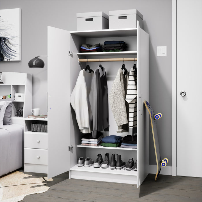 Armoire-penderie Elite de 32 po - blanche
