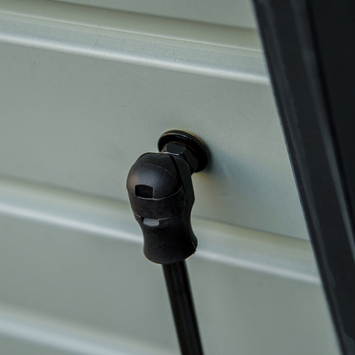 Outsunny Grande Boite De Pont Avec Serrure Outils De Jardin Gris