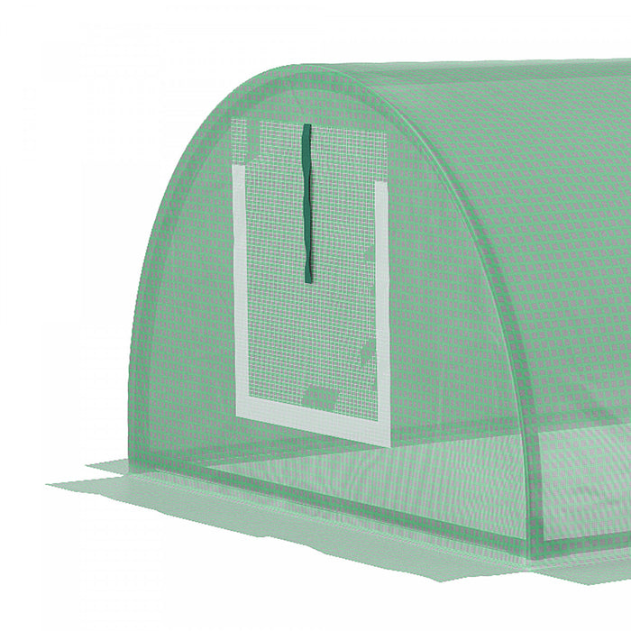 Outsunny Mini-serre avec fenetres a maille, tunnel de culture, Vert