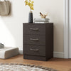 HOMCOM Bedside Table, Night Stand with 3 Drawer for Bedroom