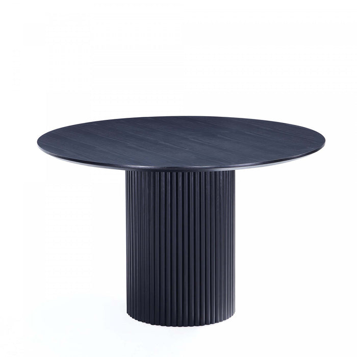 Ensemble de salle a manger chic industriel moderne Hathaway et Jardin 5 pieces, noir et gris