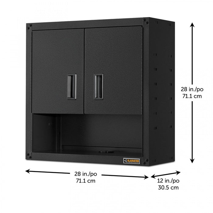 Armoire murale GearBox à portes 3/4 de Gladiator - granite martelé
