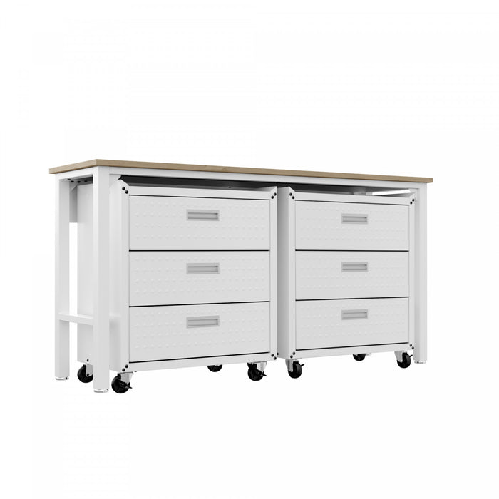 Ensemble de garage moderne Fortress 3 pieces en blanc