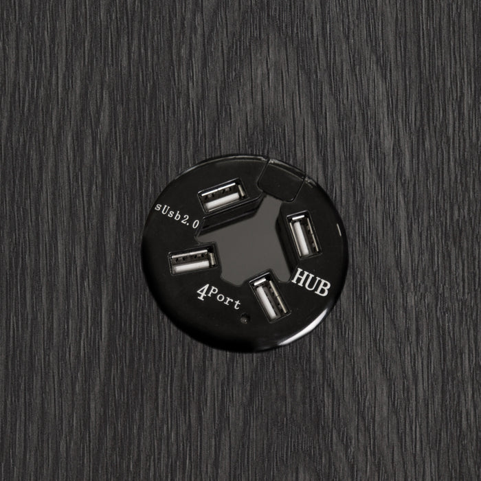 Step One Essential Table de nuit avec 4 port USB Chêne gris, de Meubles South Shore