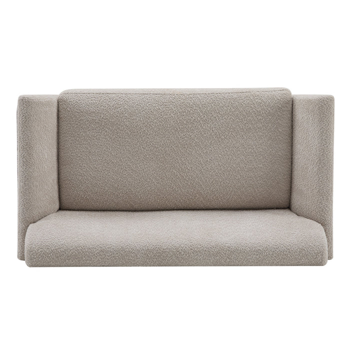 Harper Canape deux places compact moderne en tissu, amande
