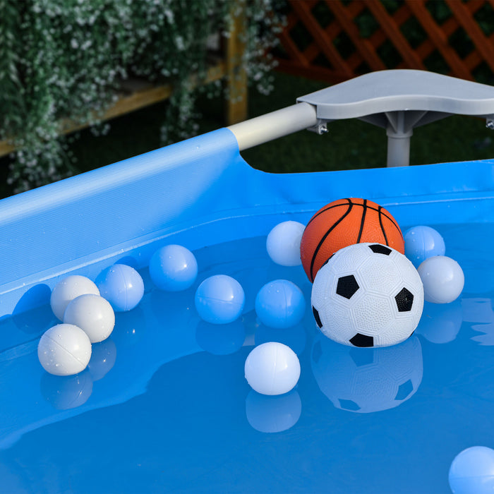 Outsunny 8,3' X 5' X 26\" Ensemble De Piscine Hors Terre Avec Cadre, Bleu