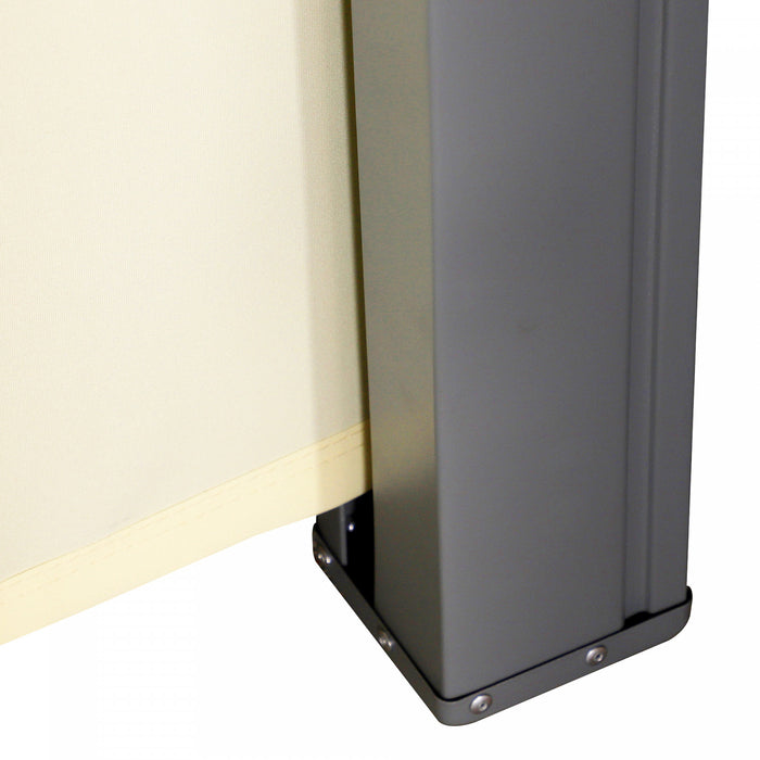 Outsunny Auvent Lateral Retractable Ecran De Confidentialite Pliable, Creme