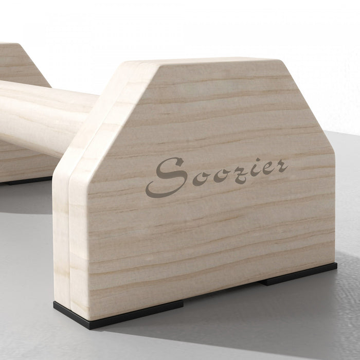 Soozie rPoignees de pompes, barres paralleles en bois, base antiderapante