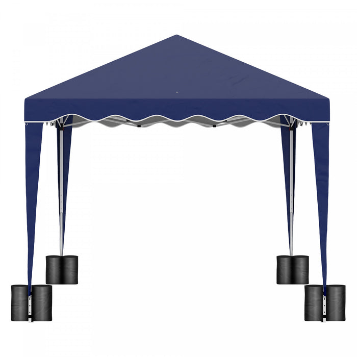 Outsunny Tente D'auvent Escamotable 10' X 10' Avec Sac De Transport, Bleu