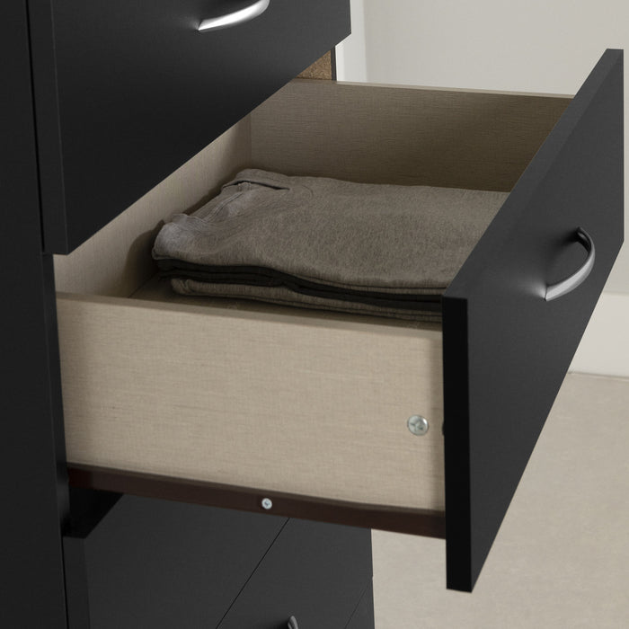Step One Commode 6 Tiroirs - Noir Solide