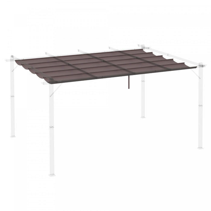 Outsunny Auvent De Rechange Retractable Pour Pergola De 13,1 X 9,8 Pi, Housse De Rechange Pour Pergola, Cafe