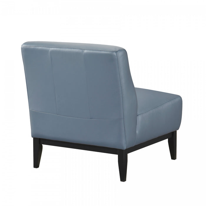 Fauteuil D'appoint Murdock En Cuir Bleu