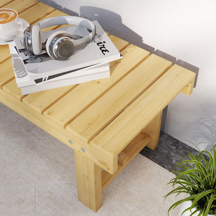 Banc De Jardin Double En Bois Naturel Outsunny 43,25 Po