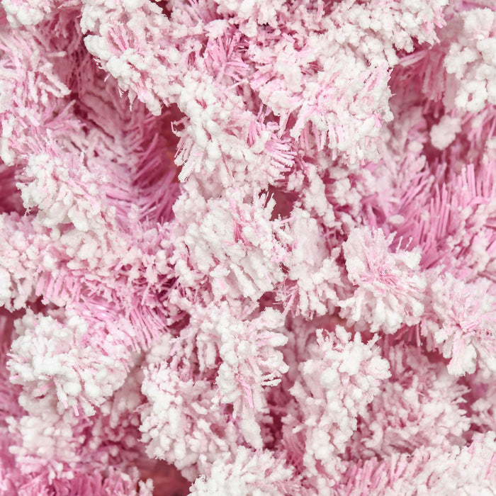 Homcom Arbre De Noel Artificiel Floque De Neige Avec Base