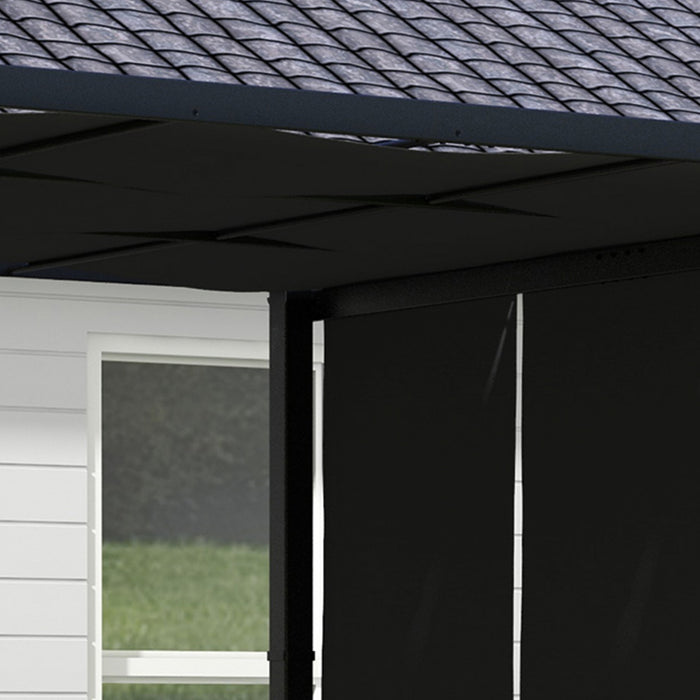 Outsunny Pergola En Metal 10' X 10' Avec Auvent Retractable Pour Patio