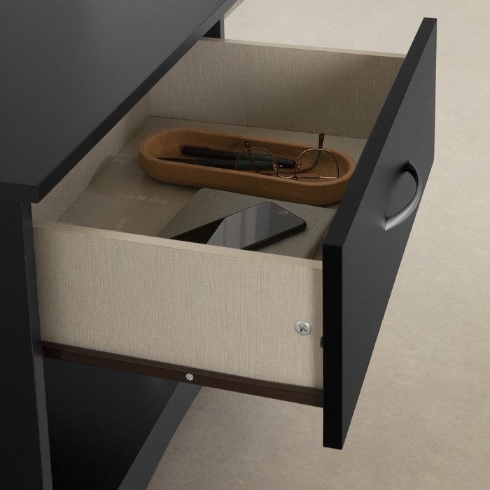 Step One Table De Chevet 1 Tiroir - Noir Solide