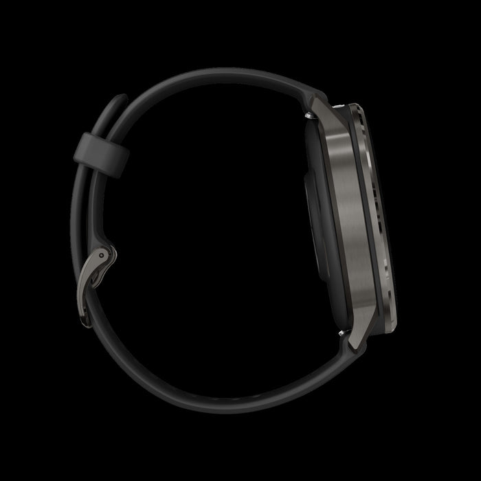 Montre intelligente multisport Garmin Venu 4 45 mm Slate - Moniteur de performance, estimation de l'age de fitness, navigation etape par etape, technologie SatIQ, controle vocal