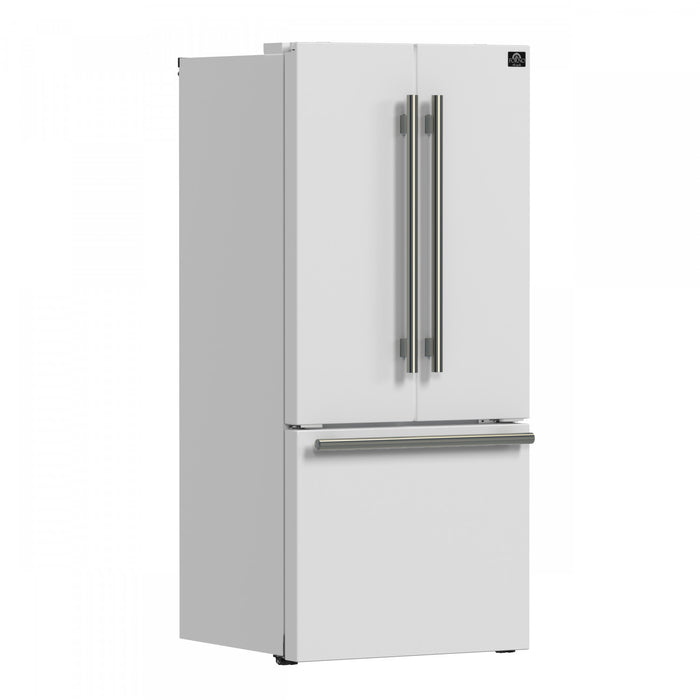 Refrigerateur Espresso Gallipoli de 30 po a portes francaises, blanc, 17,5 pi³ – FFFFD1974-31WHT