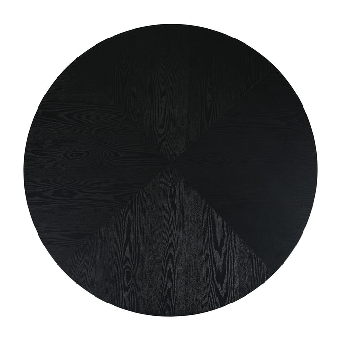 Table a manger ronde a piedestal Cove 47,25 pouces pour 4 a 5 personnes, noir