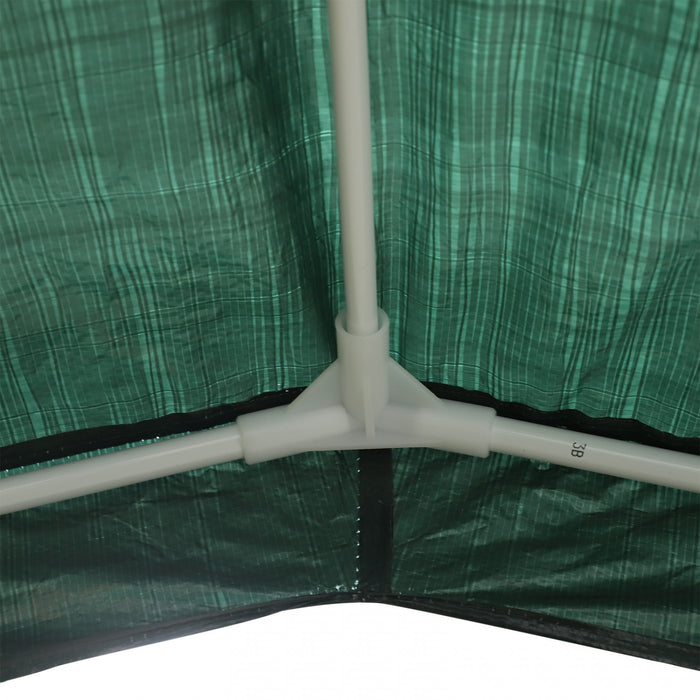 Outsunny 11x8ft Portable Party Gazebo Tente Activite De Plein Air Abri Soleil Jardin Carport Tente Auvent Avec Jambe Slant Vert