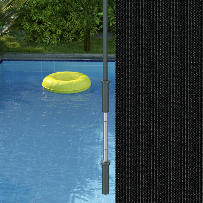 Outsunny Store Enrouleur Exterieur, Store De Porte Patio 8'x6', Noir
