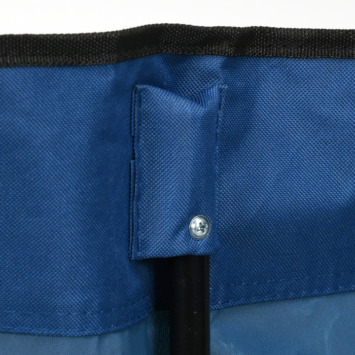Banc de jardin pliable banc de camping pliant portable 6 places dim. 2,65L x 0,48l x 0,80H m metal epoxy oxford bleu