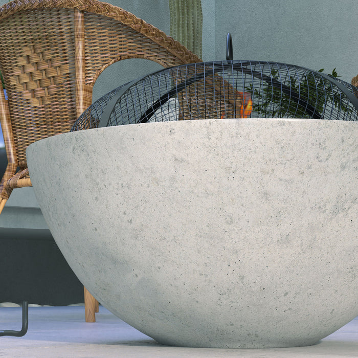 Outsunny Barbecue Avec Foyer 2 En 1, Barbecue Au Charbon De 24 Po, Gris